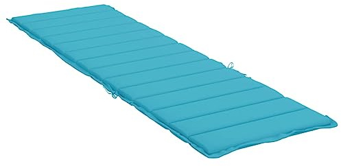 Tidyard Sonnenliegen-Auflage Sitzkissen Terrassenmöbel Kissen Polsterauflage Liegenauflage Sitzauflage Liegestuhl Auflage Stuhlauflage 200 x 70 x 4 cm (L x B x T) Oxford-Gewebe Türkis