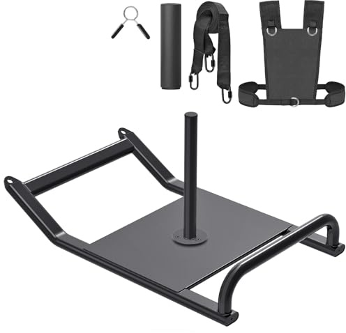 Dolibest Portable Weight Sled with Handle, Workout Sled for Fitness Strength Training and Speed Improvement, Innovative Design for Easy Obstacle Clearance, Suitable for 1-2 Weight Plates