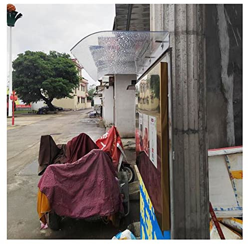 Window Awning Door Canopy, Sunshade Shelter Transparent Polycarbonate Patio Cover UV Rain Snow Protection Shelter for Pergola Garden Scalable (Color : Clear-B-Facade, Size : 120X40cm) (Clear A)