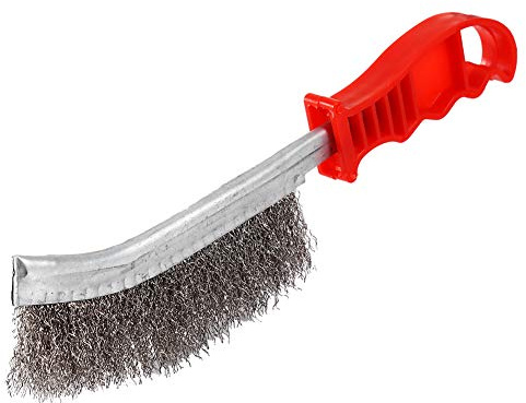 250 Mm Drahtbürste, Robuste Draht-Handbürste, Edelstahl-Farbentfernungswerkzeug Für Reinigungsmittel in Der Küche zu Hause, Rot