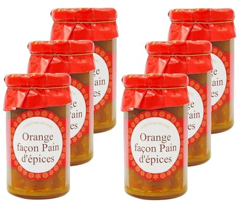 Lot 6x Confiture orange façon pain d'épice - Pot 265g