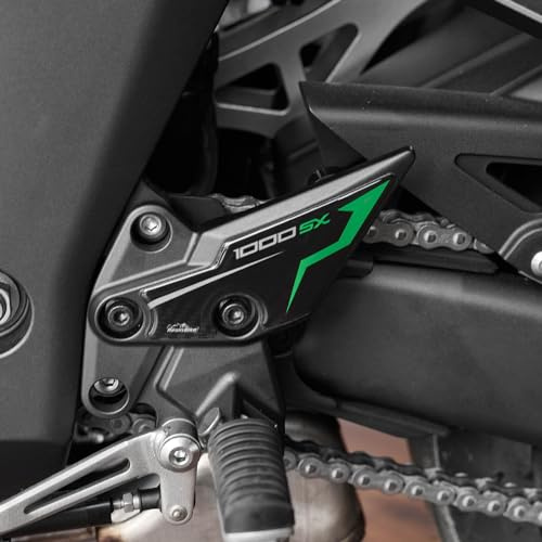 Resin Bike Adhesivos de Moto Compatibles con Kawasaki Ninja 1000 SX 2024-2025. Protector de Talón Contre Choques y Arañazos. Par de Pegatinas 3D Resinadas Talonera Moto Made in Italy