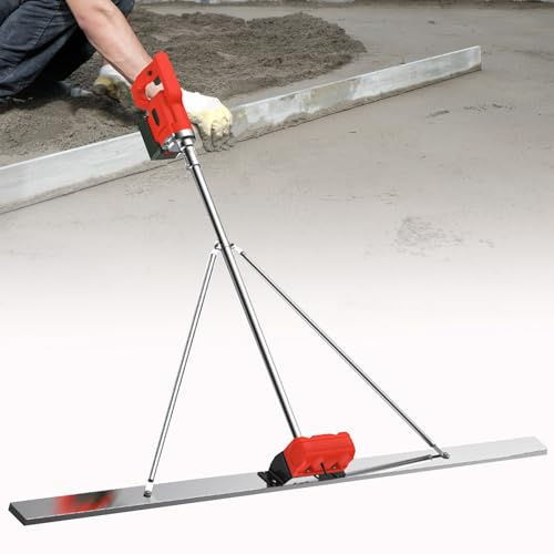 Herramienta de solado de hormigón,motor vibratorio,Herramienta de acabado de hormigón,1 herramienta de vibración de hormigón con pilas con 5 estribos para nivelar la superficie