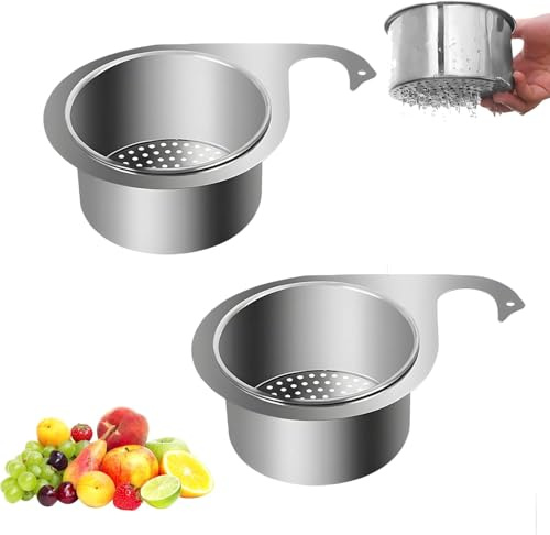 Ailovone Multi-Functional Drain Basket Siebkorb aus Edelstahl in Schwanenform für die Spüle Abflusssieb Küchenspüle sieb für spülbecken Swan Drain Rack Wasserhahn Hängender Filterkorb (2pcs, 22.5cm)