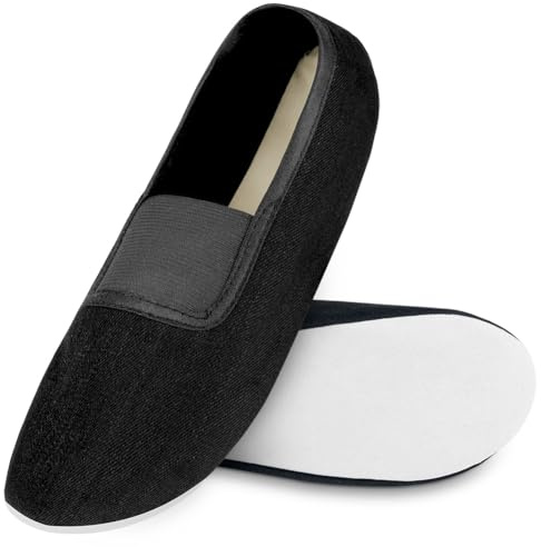AYBUY Gymnastikschuhe schwarz, Unisex Gymnastikschuhe, Atmungsaktive und rutschfeste für Erwachsene, Gymnastik, Fitness(24-25cm)