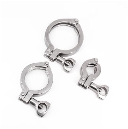 0.5 0.75 1 1.5 2 2.5 3 4 5 Tri Clamp SUS 304 Stainless Steel Pipe Fitting for Home Brewing Beer CHENRANYIN(50.5mm Heavy Duty)