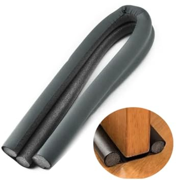 Seal Strip ，95x10cm Waterproof Door Seal Strip Draught Excluder Stopper Door Bottom Guard Double Silicone Rubber Seal Dustproof Soundproof(Gray)
