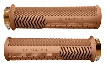 Peaty's Monarch-Griffe – Pilz oder Rändel/dick oder dünn – Trail-Komfort, langlebig, ergonomische Fingerstangen, unterstützt Daumenpolster, den ganzen Tag, jedes Gelände, feststellbarer Griff, MTB