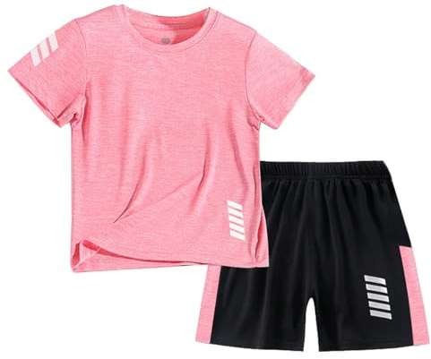 Tilozs Kinder Trainingsanzug Jungen Mädchen Set 2-Teilig Jogginganzug Sommer Schnelltrockend Sportanzug