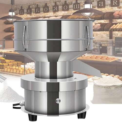 Tamiz eléctrico de harina - Máquina de tamiz vibratorio de malla 60, capacidad de procesamiento de 3 kg/h, agitador de tamiz automático, 1350 r/min, 50 W, 15 cm de diámetro