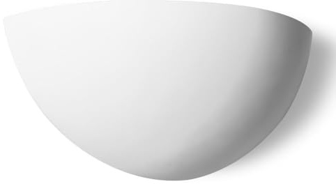 firstchoicelighting Eclipse - White Plaster E14 Wall Light