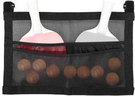 Tennis Ball Bag - PVC, 15.75x9.84in Large Capacity Mesh Storage Adjustable Straps | Breathable Sports Organizer Table Tennis Mesh Bag For Home, Club, School, Practice, Under Table Display
