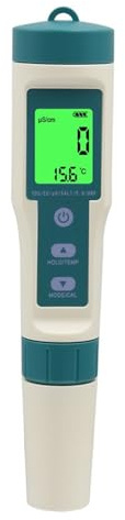 FJLKGDSP Testeur de qualité l'eau 8 en 1, Stylo Test pH, salinité/PH/TDS/EC/ORP/SG/H2/TEMP, Instruments d'analyse Potable for Aquarium