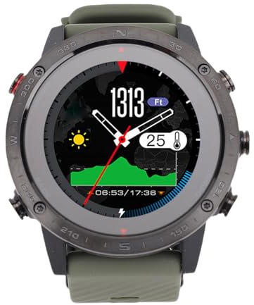 Sonew Rotondo con Display da 0,3 Pollici per Immersioni, Corsa e Nuoto - 50 M, Durata della Batteria e Notifiche