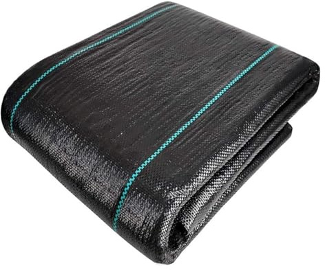 DUBTEDHOU Tela para el Control de Malas Hierbas, Tela Barrera contra Malas Hierbas Polipropileno Negro 90 g/m² Varios tamaños(0.6mx180m/2ftx590ft)