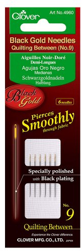 Clover Black Gold Needles: Quilting/Betweens No 9, 9