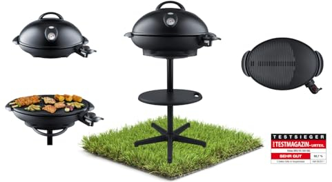 Steba VG 350 BIG Barbecue Säulengrill mit Haube grau