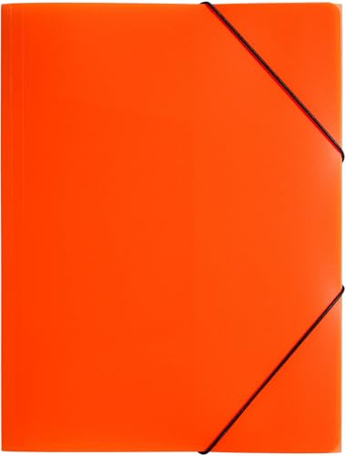 Pagna 5 x Gummizugmappe Lucy Colours Trend A3 PP mit 3 Klappen transluzent orange