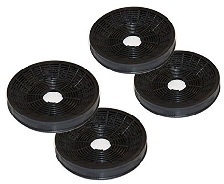 Aktivkohlefilter für Silverline AF 100 - Zubehör für Dunstabzugshaube mit Umluftbetrieb - 4 Stück (2 Paar)