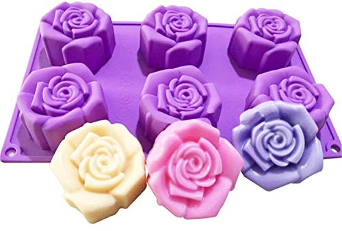JasCherry Rose Form Antihaft Silikon Backform Kuchenbackform - Muffinform Brotbackform für Kuchen, Seife, Gelee, Muffins, Pudding, Cake #2
