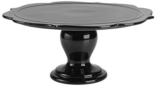 RBV Birkmann Tortenplatte Avantgarde, Keramik, Ø 34 cm schwarz shiny, Höhe 15,5 cm