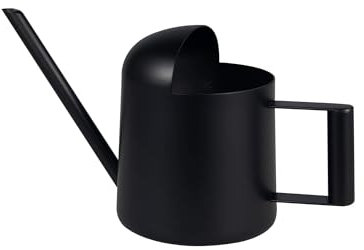 IMEEA 11oz/300ml Mini Watering Can Stainless Steel Bonsai Watering Can with Long Spout for Indoor Office Houseplants Succulent (Black)