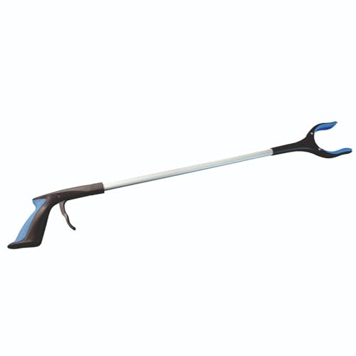 Pince de Préhension Précision - Outil de Ramassage pour Séniors et Handicapés - Mâchoires Souples et Antidérapantes - Bras Télescopique Rotatif - Longueur 81cm - Hygiène et Santé