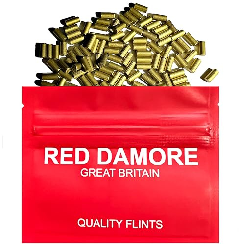 RED DAMORE 100 x Feuerzeug Zündsteine Universal Feuersteine - Kompatibel mit den meisten Feuerzeugen ​​- Gold