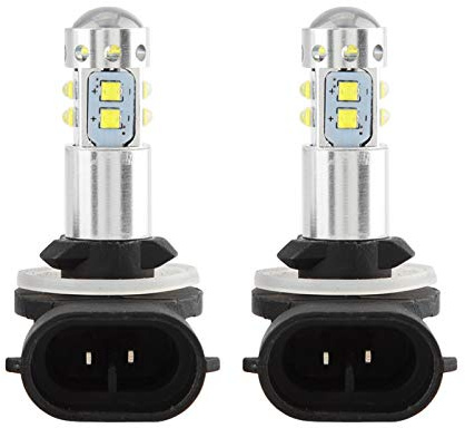 KIMISS Bombillas antiniebla para coche, 2 unidades, 12-24 V, 50 W, de alta potencia, superbrillantes, luz diurna, fuerte + ampolla LED 881