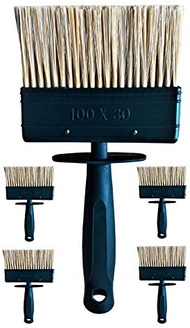 Pinsel Flachpinsel Lasurbürste Lasurpinsel Quast 5 Stück 100 x 30mm Deckenbürste