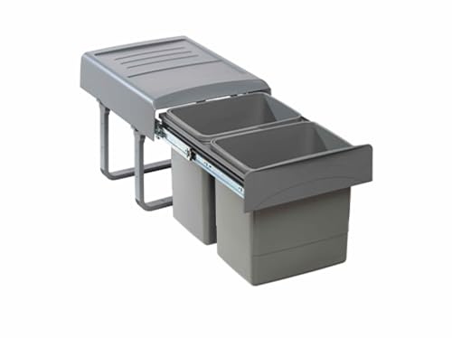 EKOTECH 90044162S Abfallsorter MEGA mit 2x 15 Liter Abfallvolumen / 2-fach Trennung/Soft Closing System