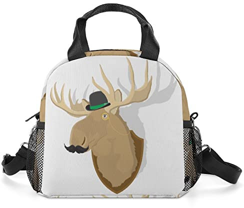 Insulated Lunch Bags Meal Bags for Women Reusable Lunch Box Tote Bag for Work Picnic Back to School Horn Animal