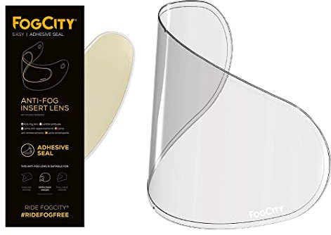 MOTORBIKE HELMETS FOGCITY ANTI-FOG VISOR INSERT Universal Fog Resistant Fits All Non Pinned Open Face And Full Visors Helmet
