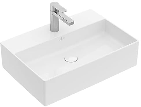 Villeroy & Boch Memento 2.0 Aufsatzwaschbecken, 500 x 420 mm, 1 Hahnloch, mit Überlauf, geschliffen, 4A0750i4, Farbe: Graphite, Ceramic Plus