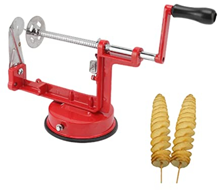 Affettatrice Per Patate Attorcigliata Manuale, Affettatrice Per Verdure a Spirale Affettatrice Per Patate Tornado Tagliapasta a Spirale Per Patate Fritte Per Barbecue E Fritto