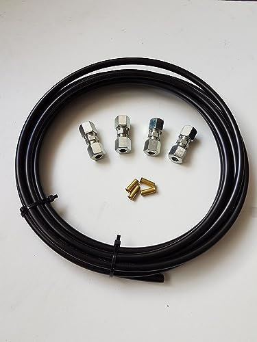 VE-INDUSTRIES 5 Meter Reparaturset 6x8mm | Kunststoffleitung | Schlauchverbinder | Verstärkungshülsen | für Rücklauf- oder Vorlaufleitung