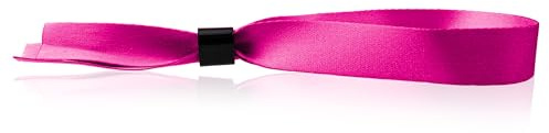 100 WristCo Cloth Event Wristbands - Pink Fabric Bracelets Wrist Bands for Concerts Festival Admission Party 13 ½” x ½”