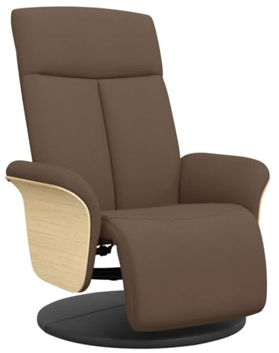 vidaXL Relaxsessel mit Fußteil Braun Stoff