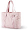 bagsmart Handtasche Damen, Reisetasche Groß, Schultertasche Arbeitstasche Damen Tasche, Shopper Tote Bag für Arbeit, Schule, Wochenendausflug, Wandern, Yoga, Rosa, Groß