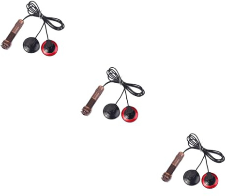 Toyvian 3pcs Mandolin Pickup Internal Sensor Piezo Microphone Transducer Endpin Jack for Acoustic Mandolin Instrument