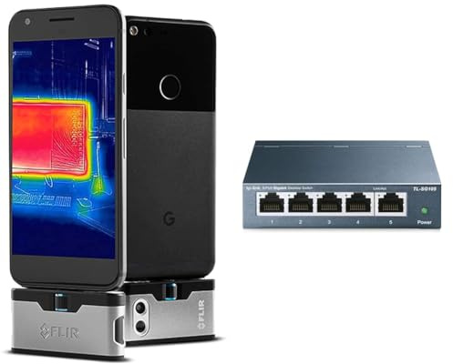 FLIR ONE Gen 3 - Android (USB-C) - Thermal Camera for Smart Phones - with MSX Image Enhancement Technology & TP-Link TL-SG105 5-Ports Gigabit Netzwerk Switch (bis 2000 MBit/s im Vollduplexmodus