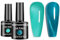 Senvenski Teal Blue Jelly Gel Nail Polish Kit, Cat Eye Magnetic Gel Polish, Glass Blue Translucent Colours with Milky Sheer Finish | Vegan UV/LED Nail Art Kit Gift for Women (CS2-018)