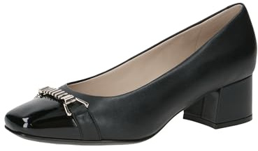 CAPRICE Damen Pumps mit Trapezabsatz Elegant, Schwarz (Black Comb), 41 EU