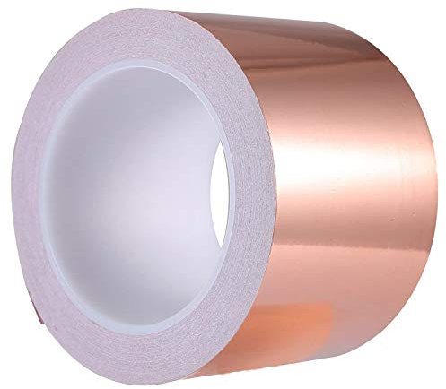 Foemey Kupferfolienband, 70 mm x 20 m, für EMI-Abschirmung, für elektrische Reparaturen, Schneckenbarriere, Gitarre
