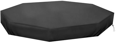 Cubierta de caja de arena, cubierta de caja de arena octágono de 84x78x9 pulgadas, cubierta de caja de arena de repuesto impermeable a prueba de polvo con cordón para cubierta de caja de arena octágon