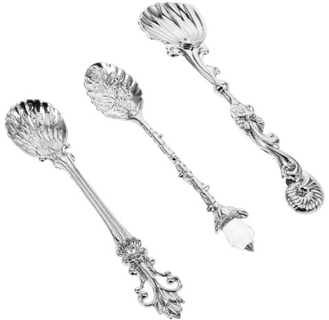 Cabilock 1 Set Europäisches Kaffeelöffel-set Multifunktionaler Metalllöffel Für Tee-desserts Tragbar Leicht Zu Verstauen