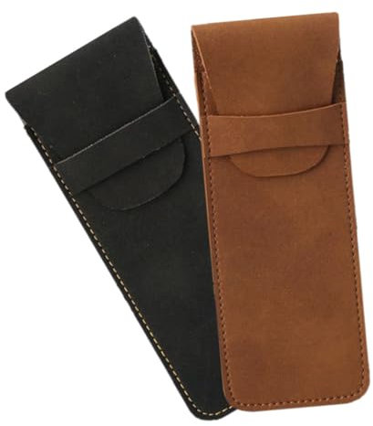 CANIGHT 2St Federmäppchen aus Leder würfelunterlage einhelll geldbörse photostickomni ruckack Stifthülsen Stifthalterhülle Stifthülle Füllfederhaltertasche Federtaschen aus Leder Pu