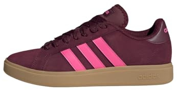 adidas Mujer Grand Court Base 00s Shoes, Shadow Red/Lucid Pink/Gum, 43 1/3 EU
