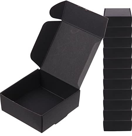 GRIRIW 20stücke Schwarze Papierverpackungsboxen Für Versand Mailingboxen Hochwertigem Karton Für Schmuck Und Kleine Artikel