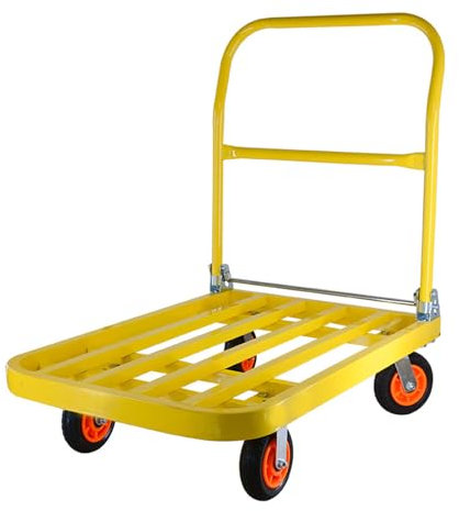 Transportwagen - Klappbar - Bis zu 200 kg Tragkraft - Plattformwagen - Transporthilfe mit Rollen/Paketwagen/Klappwagen aus Aluminium (70cm)